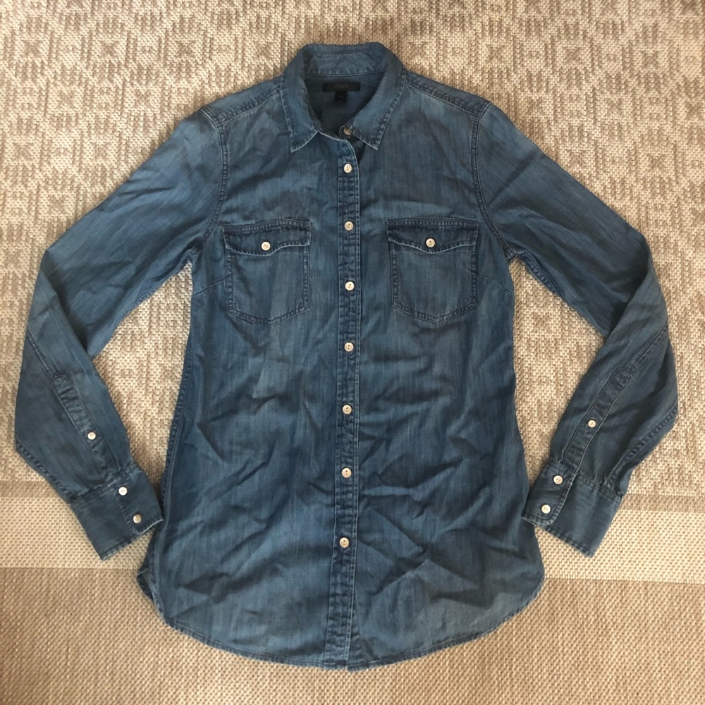 J. Crew Chambray Button Down Shirt